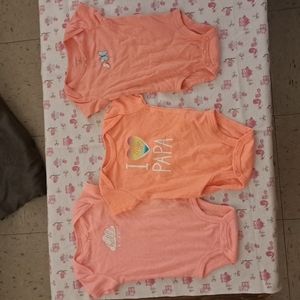 3 pack Carter's 3 months Onsies, pink